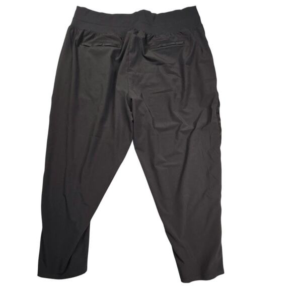 Athleta Nolita Slim Crop Pant 980400 Size 18 (34x24) High Rise Brown Pull-on - Picture 2 of 7